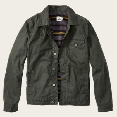 Flannel-lined Waxed Trucker Jacket