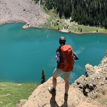 Scenic overlook of Blue Lakes