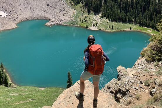 Scenic overlook of Blue Lakes