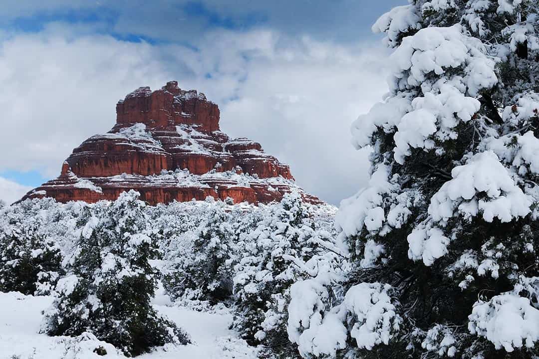 sedona with snow