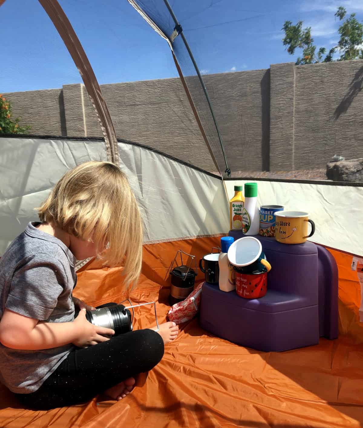backyard tent camping