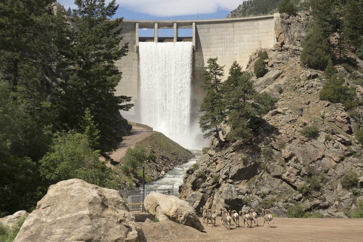 Strontia Springs Dam waterton canyon