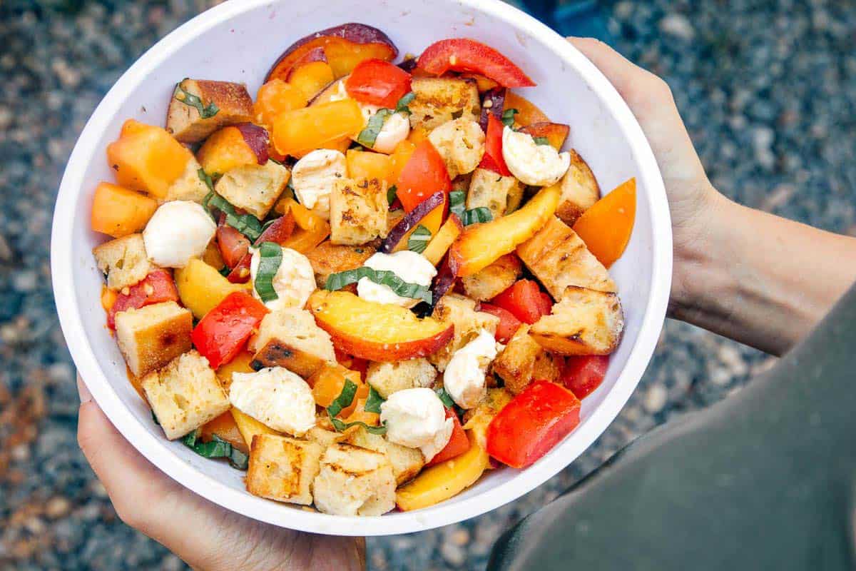 Peach Panzanella Camping Recipe