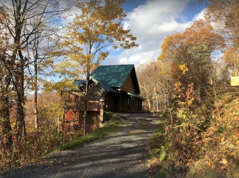 Secluded mountain cabin