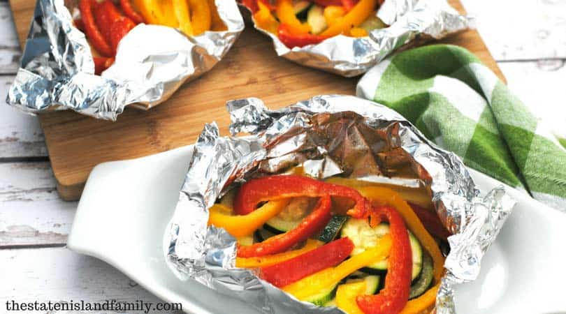 foil packed veggies camp food