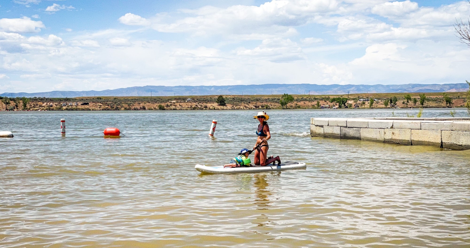 Paddleboarding on Highline lake