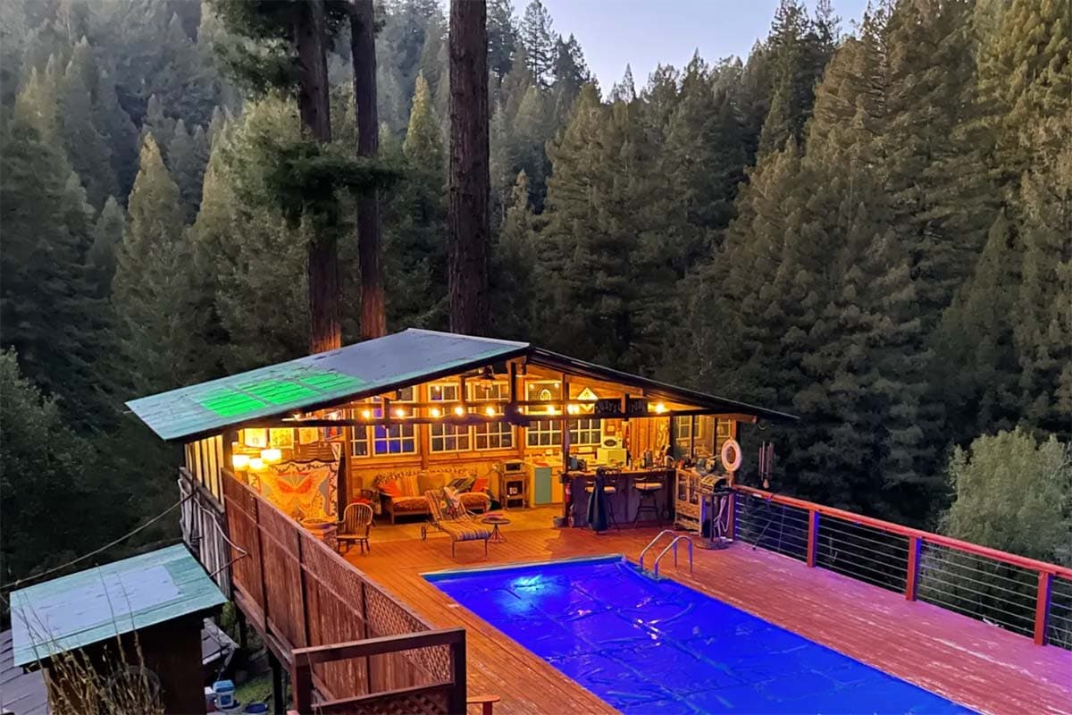 california treehouse with pool
