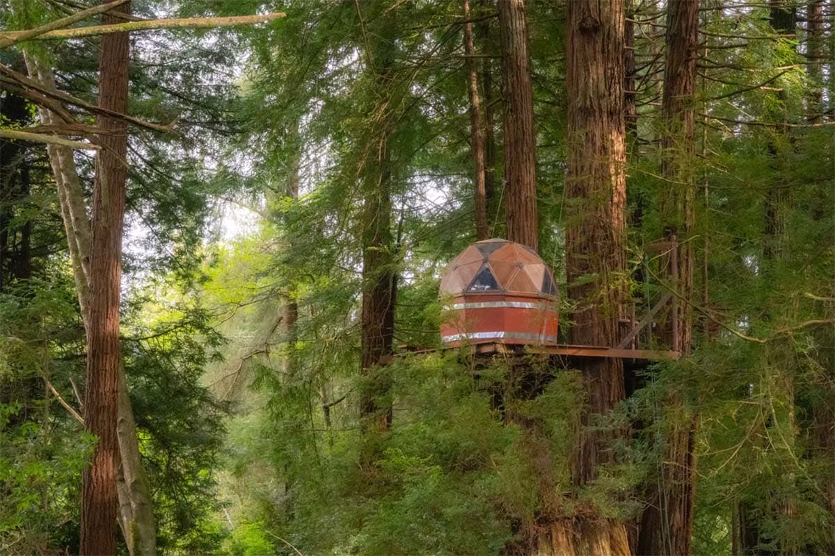 glamping dome treehouse california