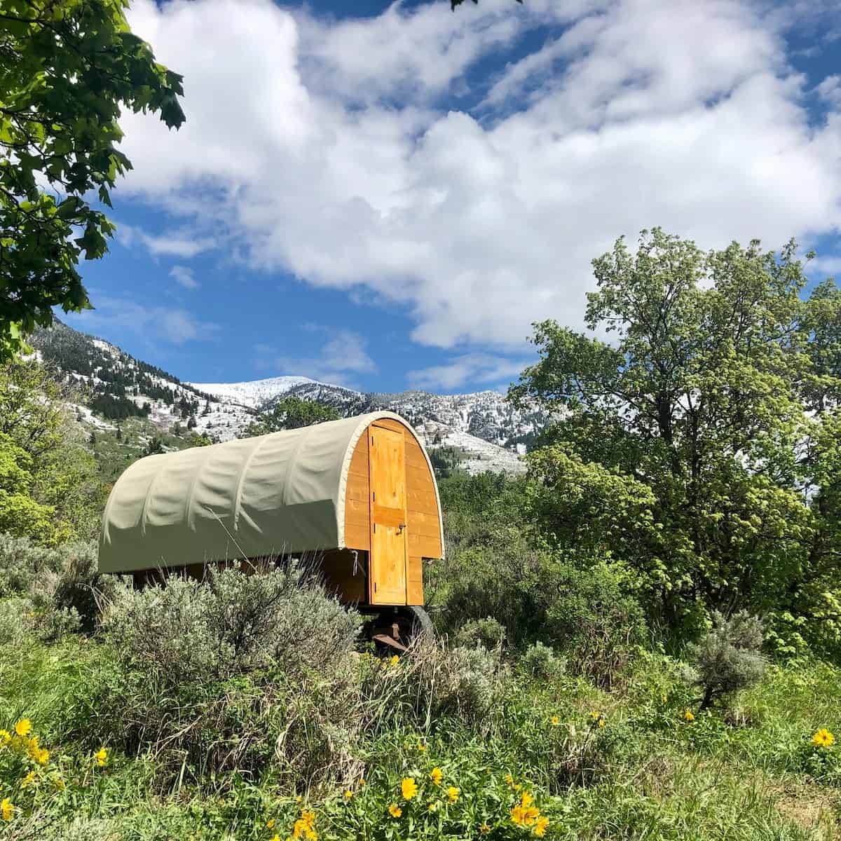 idaho sheepherder wagon airbnb