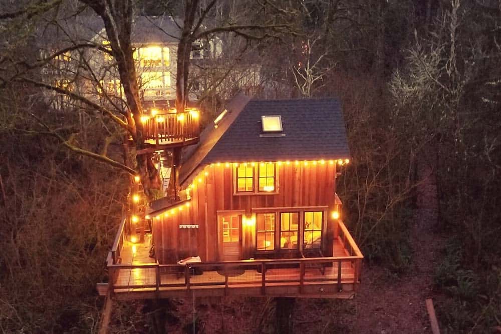 treehouse rental emerald forest washington