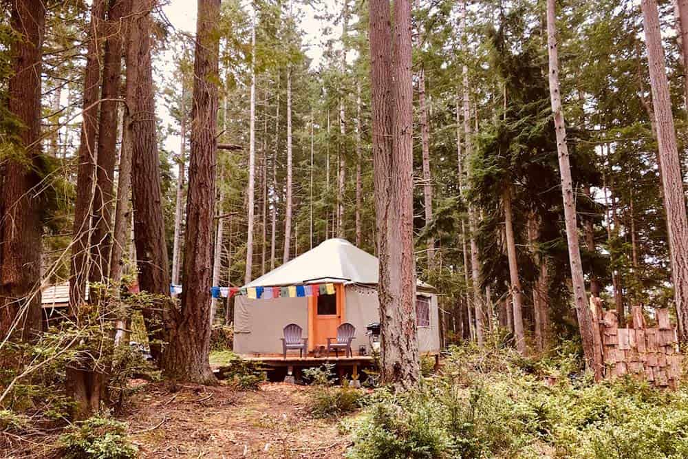 forest yurt rental washington