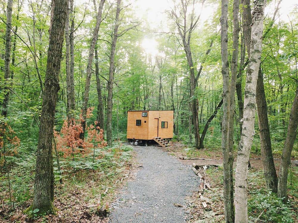 secluded tiny house cabin wisconsin