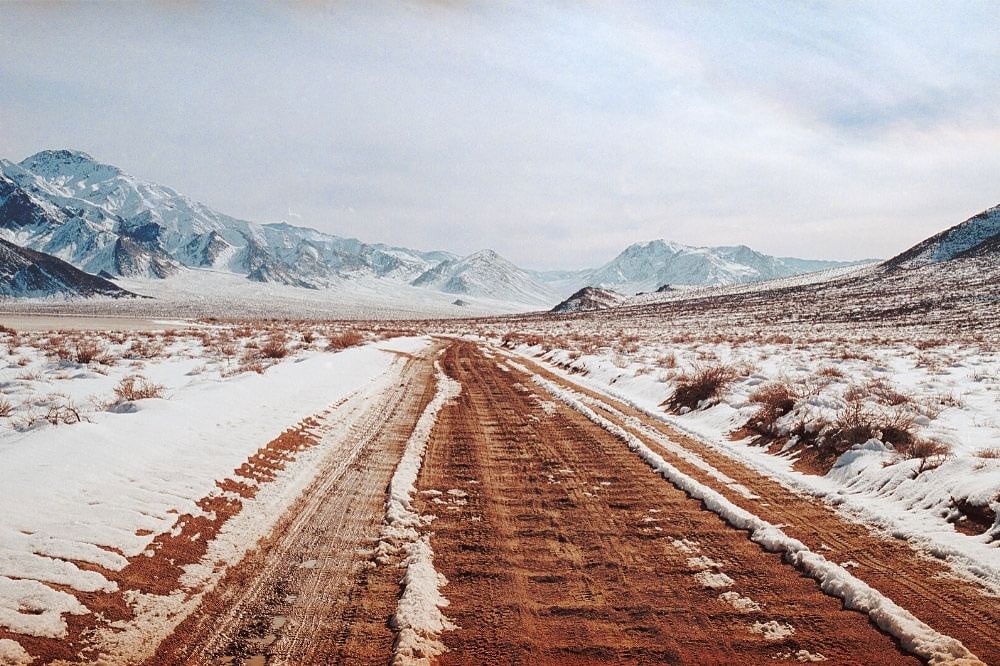 death valley winter road