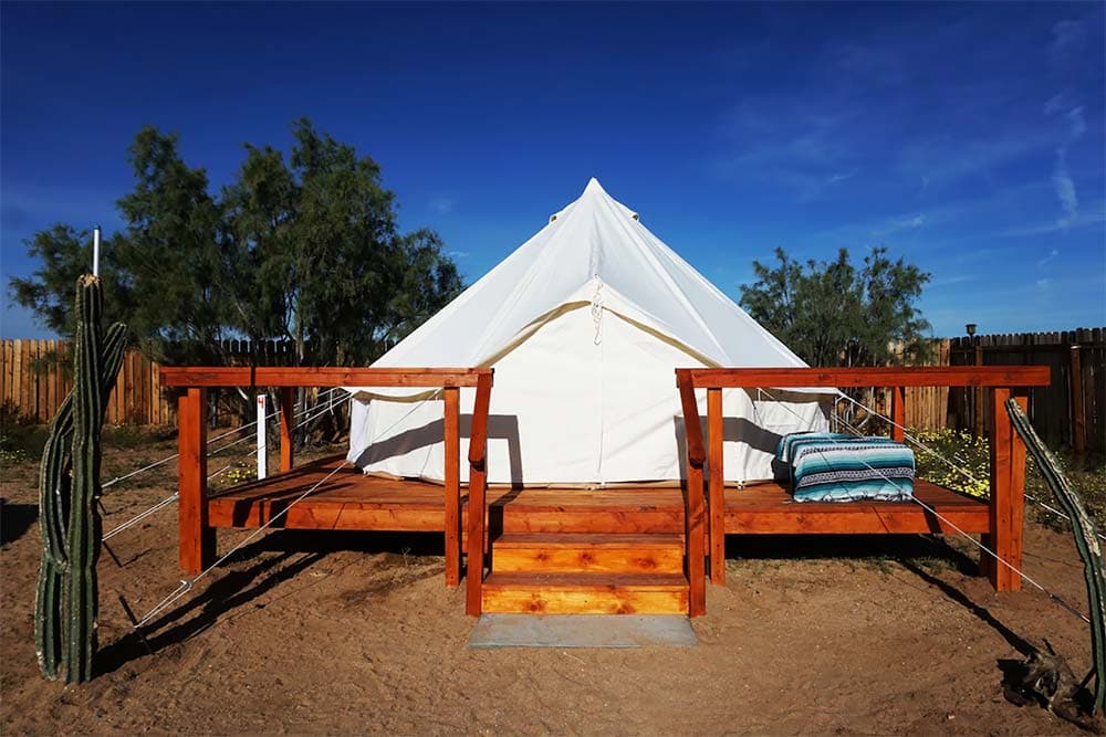 glamping tent joshua tree national park