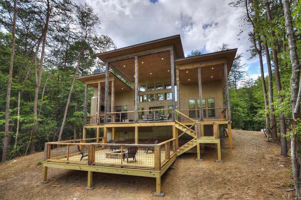 modern secluded cabin georgia