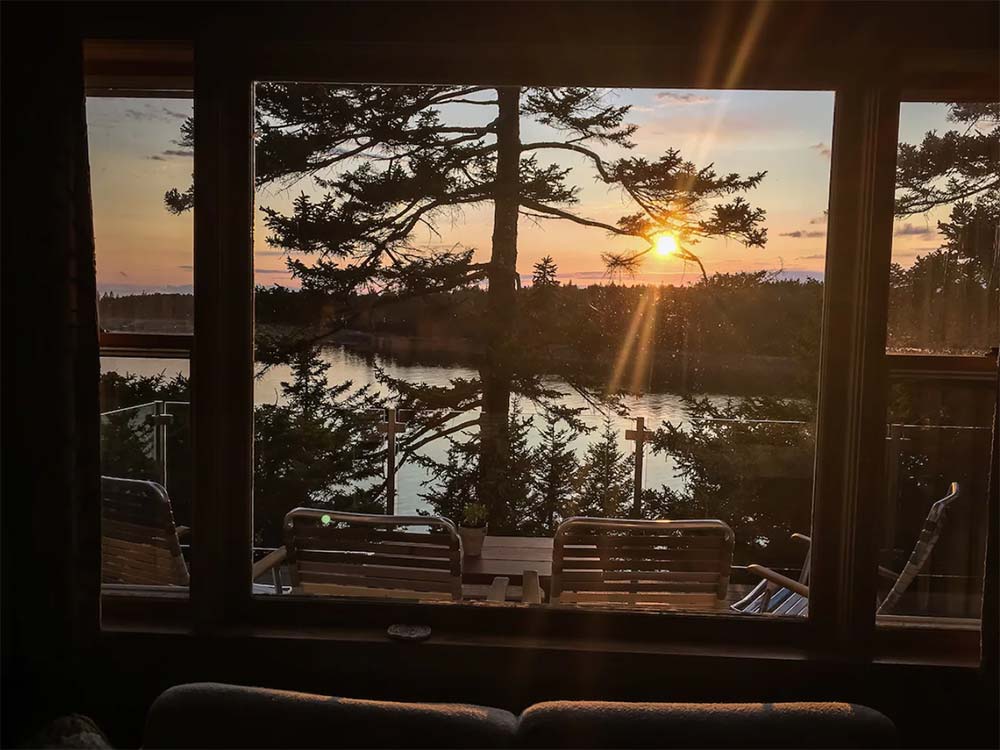 sunset view airbnb acadia