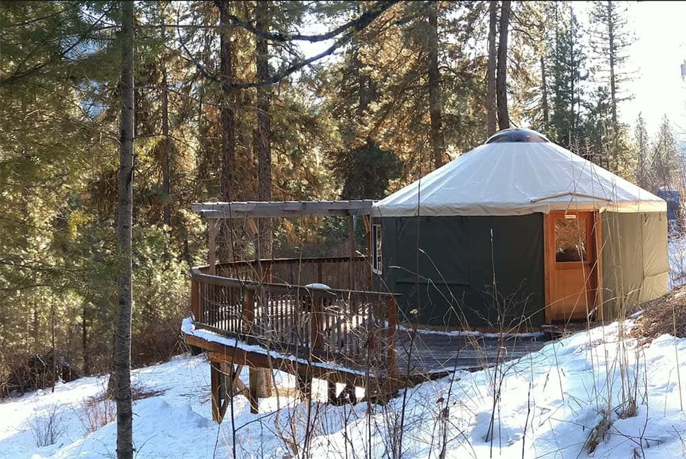 idaho glamping yurt