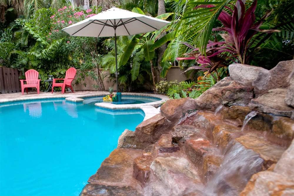 waterfall pool airbnb anna maria island