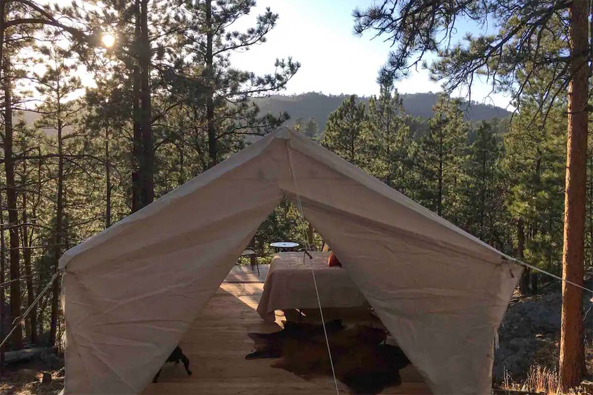 black hills glamping tent