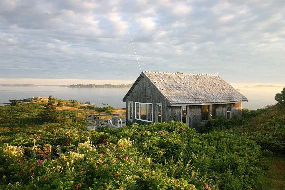 oak island maine secluded cabin