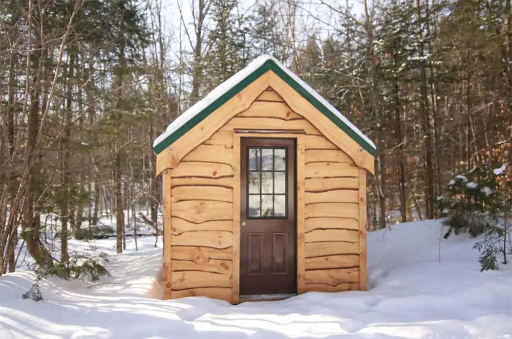 secluded tiny house cabin maine
