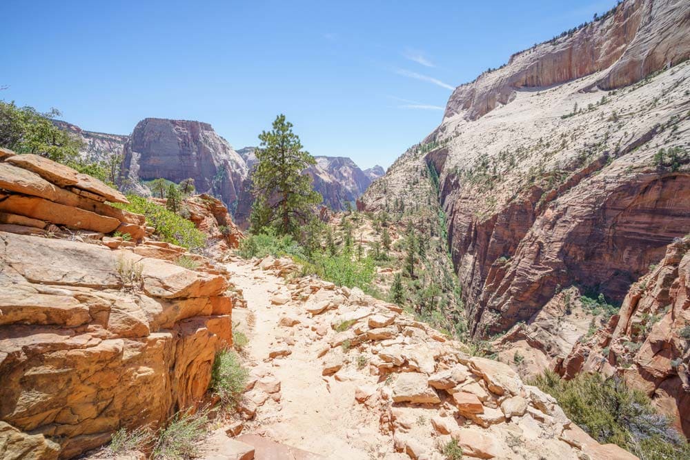 west rim trail backpacking zion