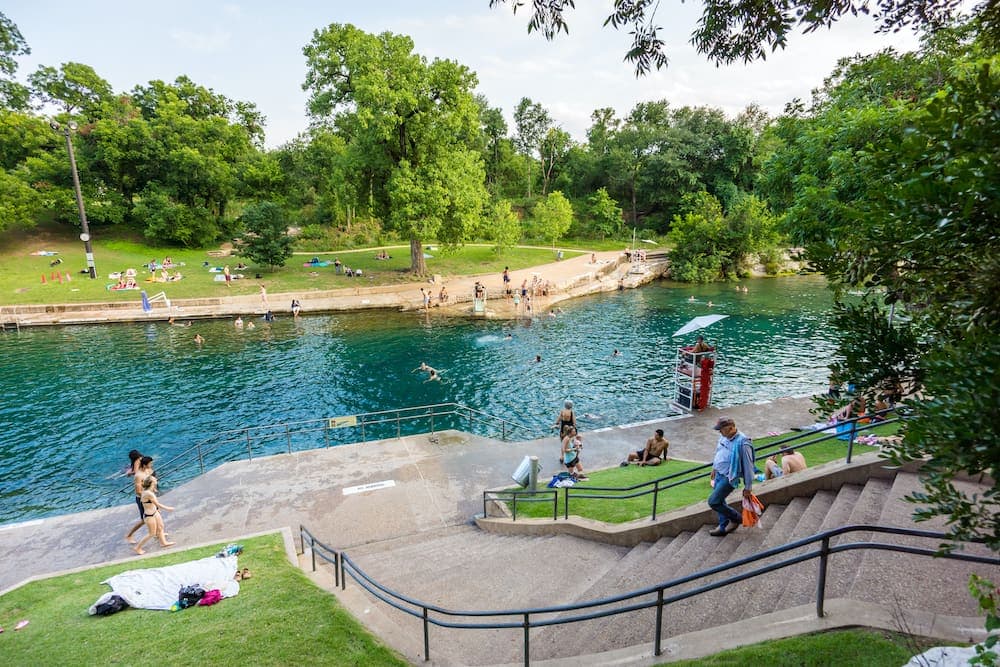 barton springs pool Austin swimming