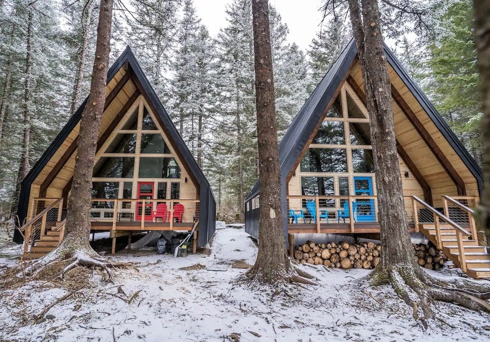 Salted Roots Red Door A-Frame Cabin