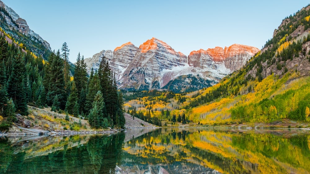 The Maroon Bells colorado fall