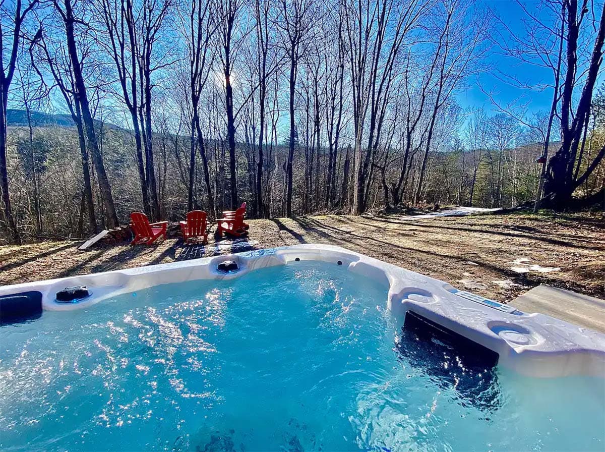 new york state cabin hot tub