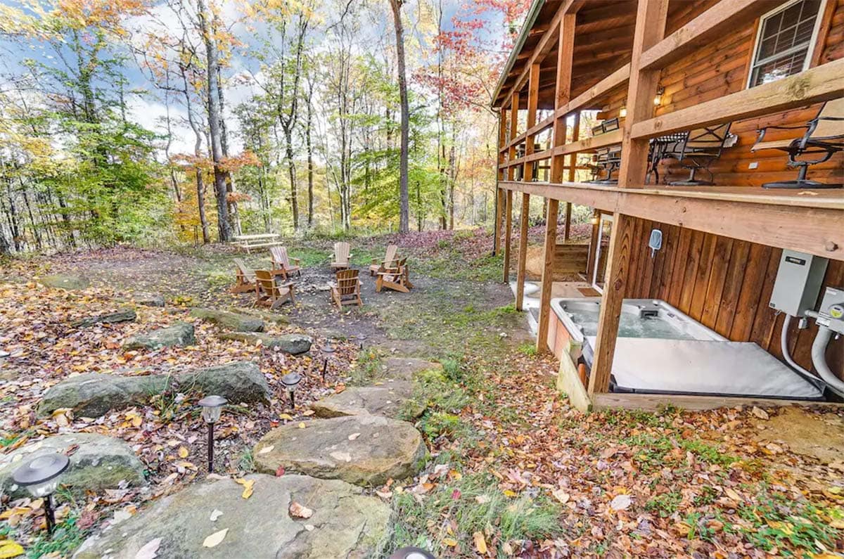 hot tub cabin hocking hills oh