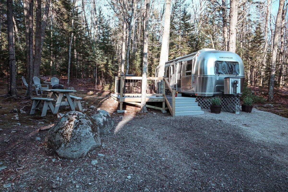 airstream glamping near acadia national park