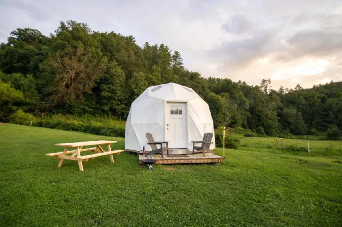 glamping dome smoky mountain