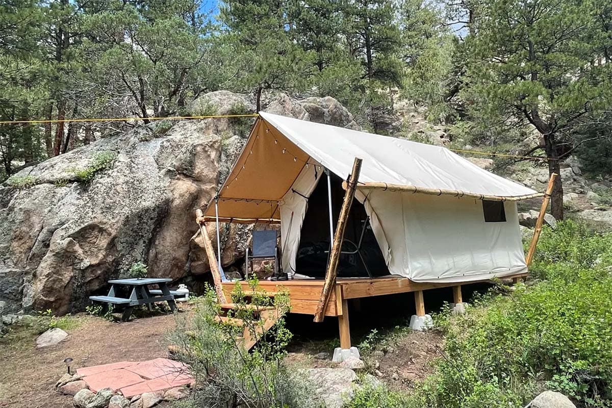 glamping tent near denver