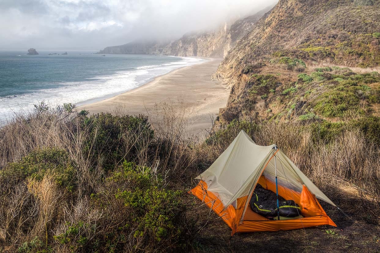 best oceanfront camping california