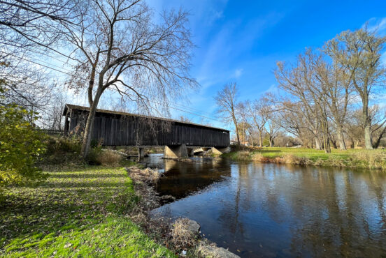 covered bridge in Cedarburg