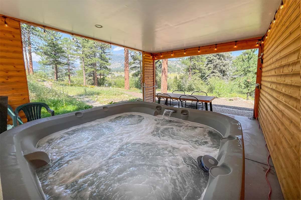 estes park hot tub cabin