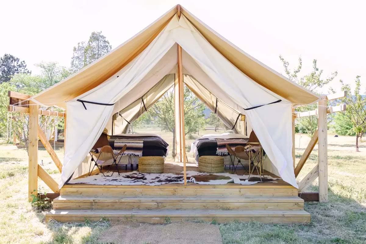 northern california glamping tent
