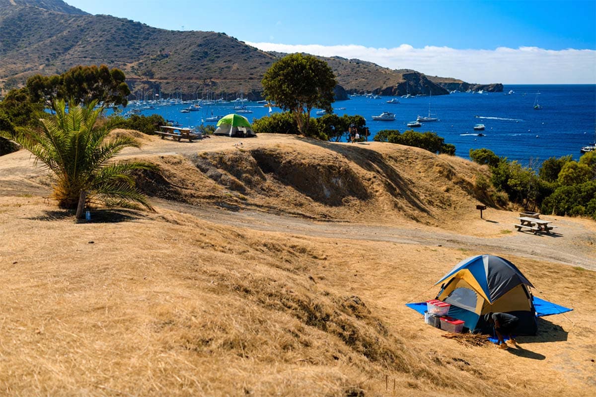 oceanfront camping catalina island ca