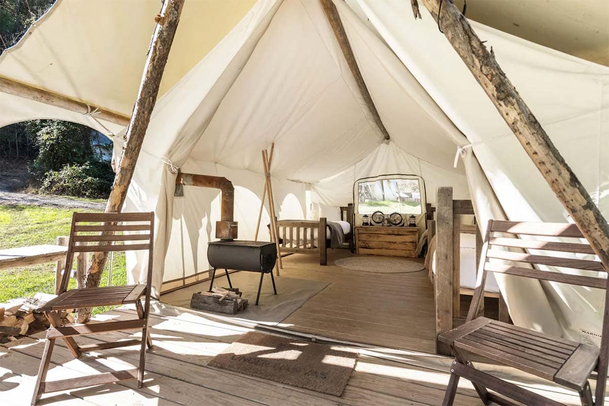 unique places to stay tennessee - under canvas