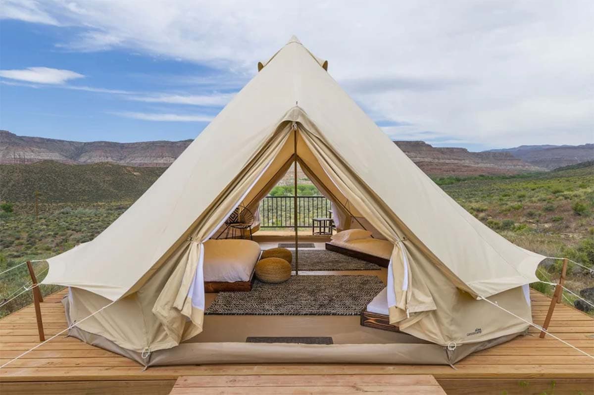 zion glamping tent