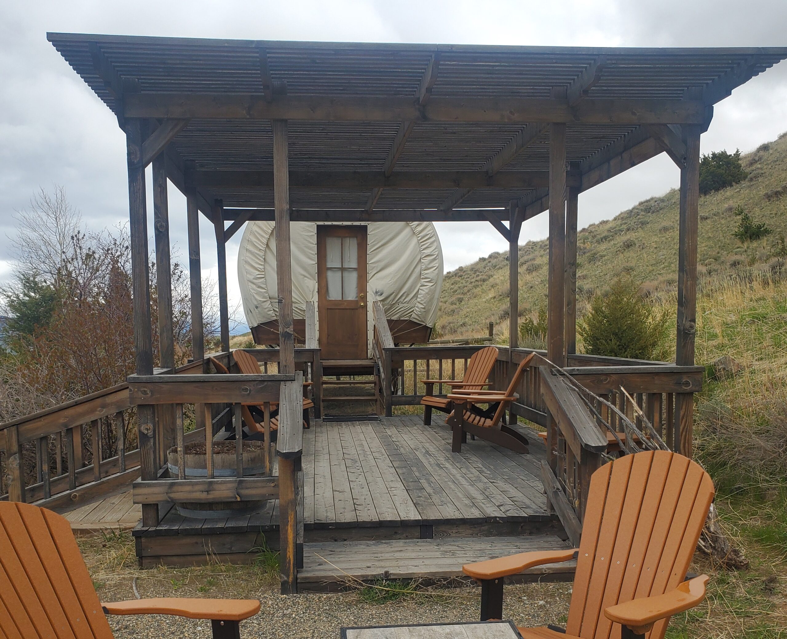 glamping in a wagon