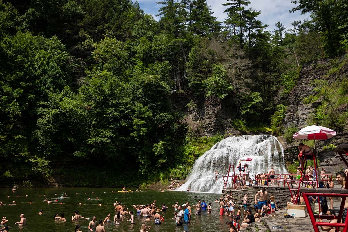 swimming holes upstate ny - Enfield Falls