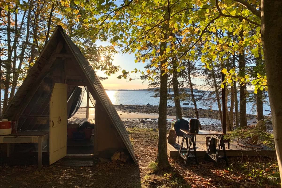 unique places to stay maine - a frame