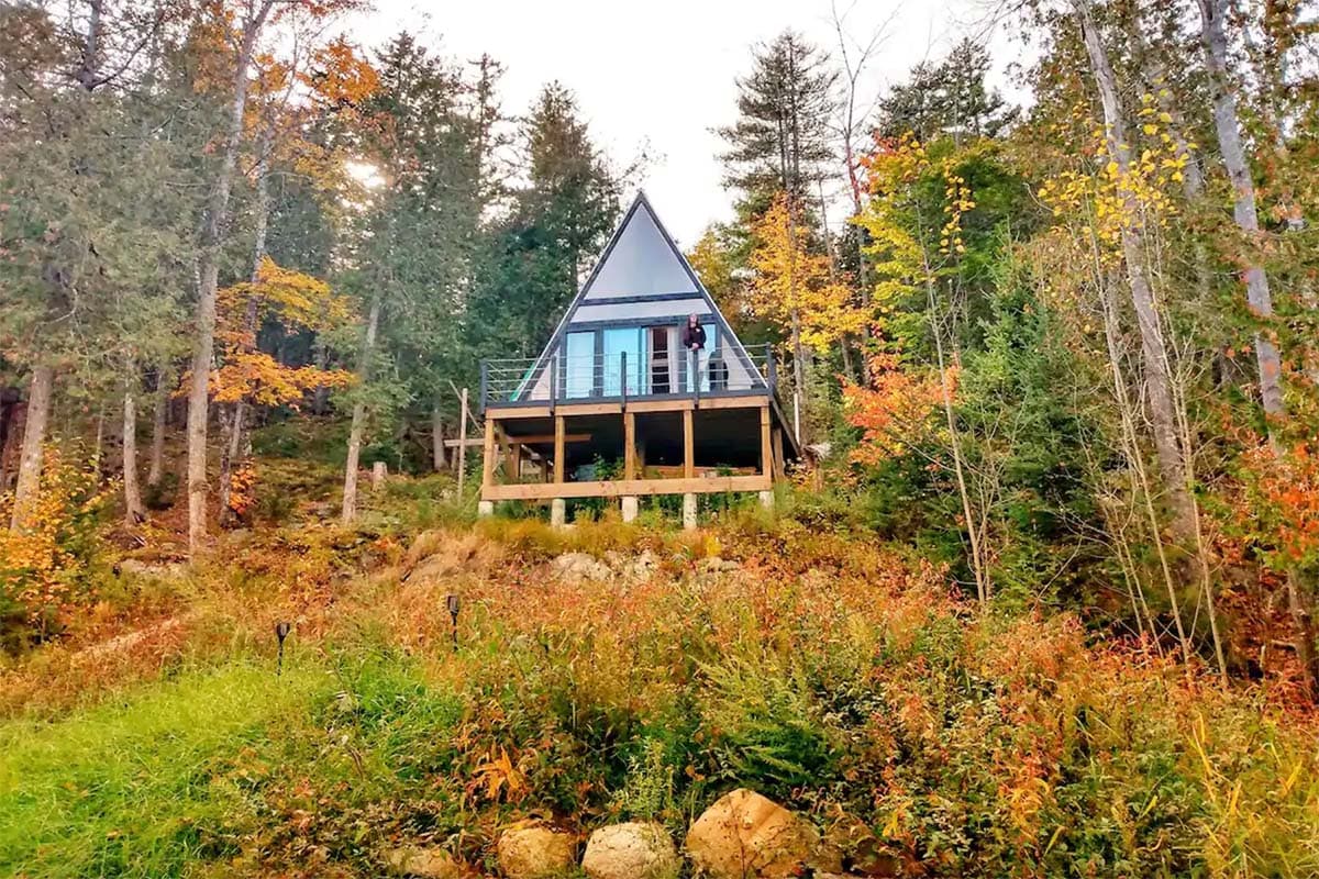unique places to stay maine - cabin views