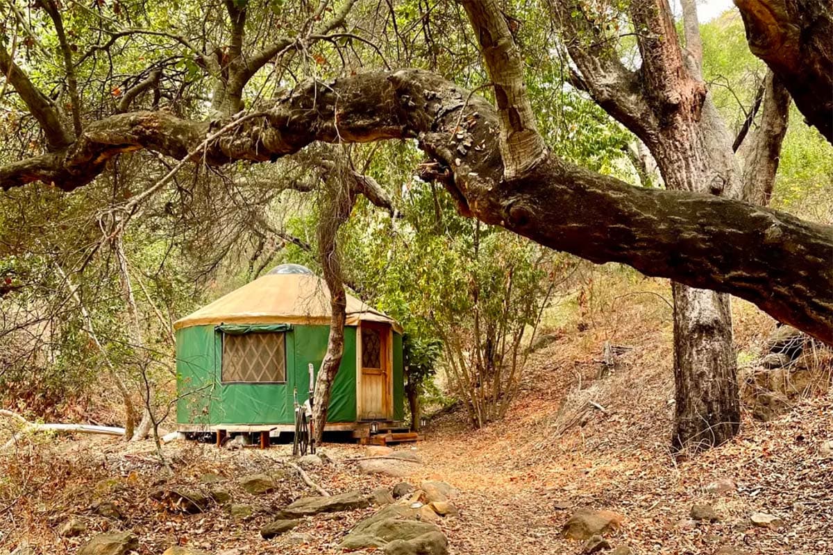 unique places to stay socal - yurt