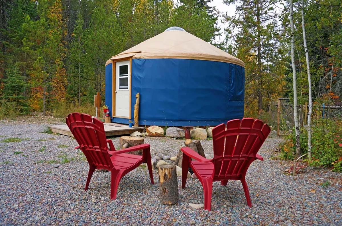 yurt glamping glacier national park
