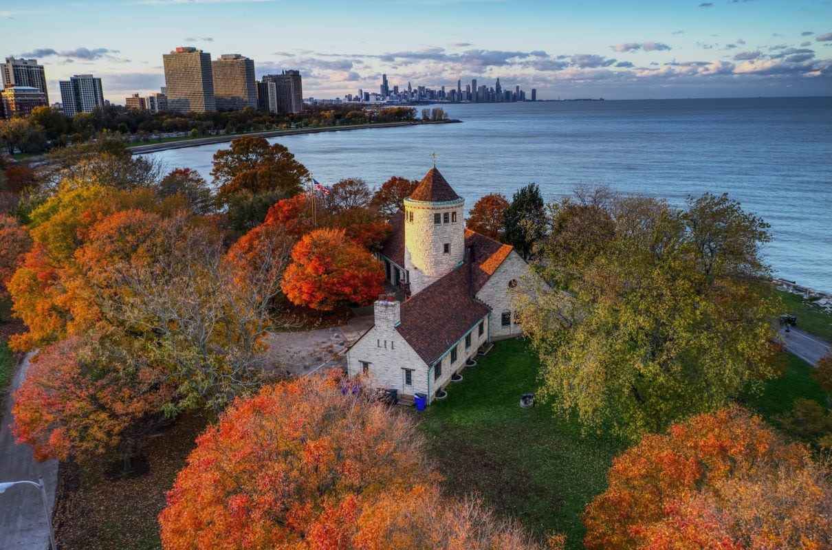 Promontory Point in fall