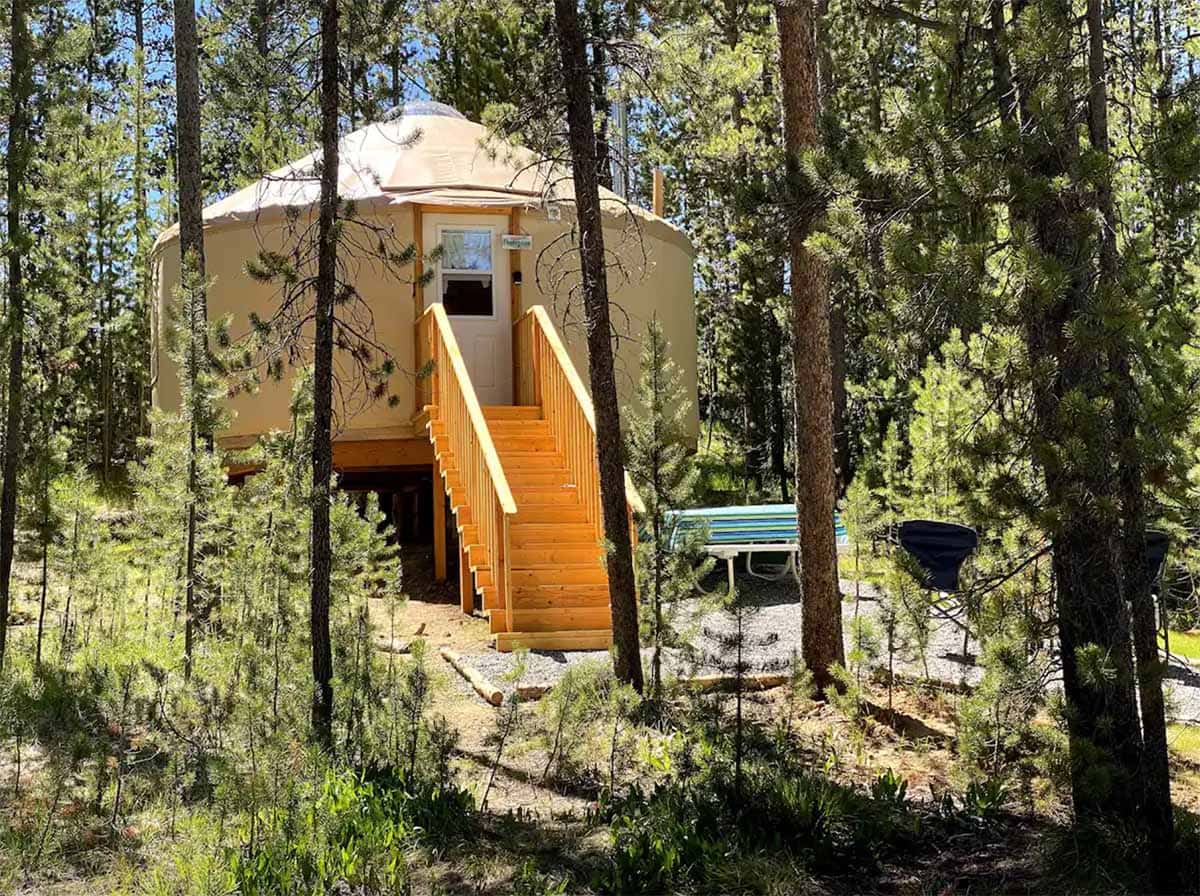 forest yurt rental idaho