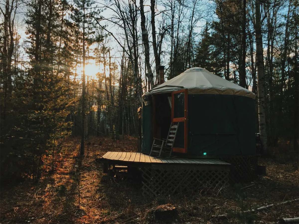 idaho yurt sunset